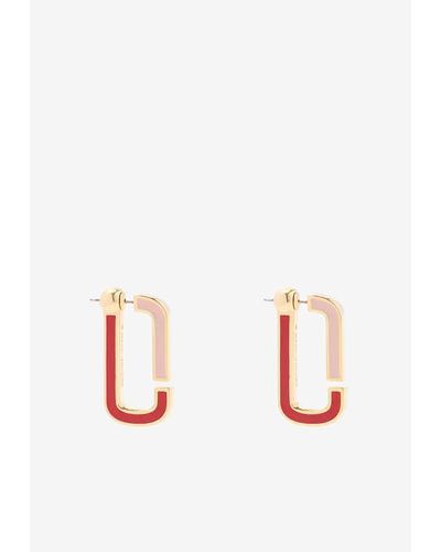 Marc Jacobs The J Marc Colorblock Flat Hoops - White
