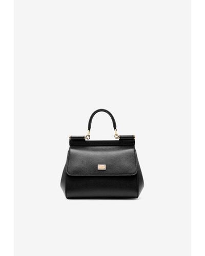 Dolce & Gabbana Medium Sicily Top Handle Bag - Black