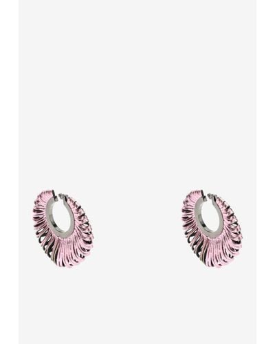 SO-LE STUDIO Revolve Hoop Earrings - Pink