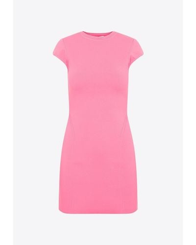 Victoria Beckham Short-Sleeved Mini Dress - Pink