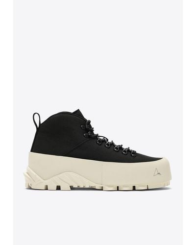 Roa Cvo Lace-Up Canvas Boots - Black