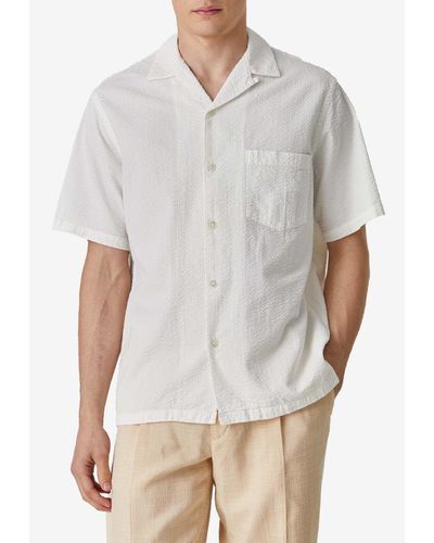 Portuguese Flannel Atlantico Short-Sleeved Shirt - White