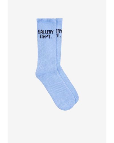 GALLERY DEPT. Clean Logo Socks - Blue