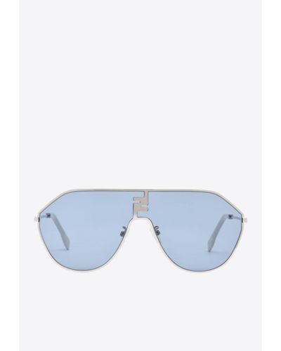 Fendi Metal Acetate Sunglasses - Blue