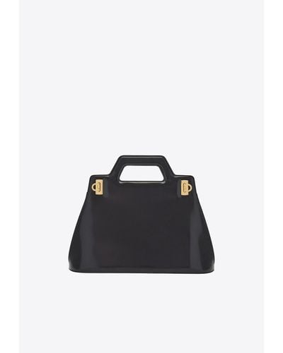 Ferragamo Medium Wanda Top Handle Bag - Black