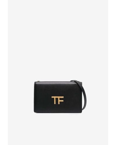 Tom Ford Mini Tf Logo Plaque Bag - White