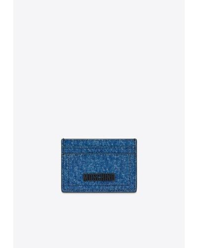 Moschino Logo Cardholder - Blue