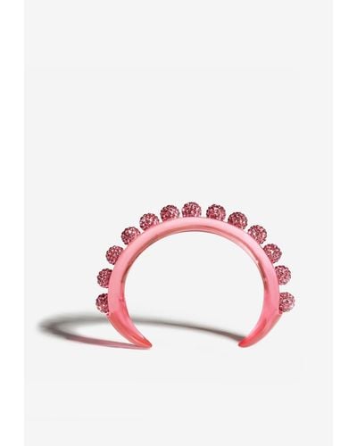 Aquazzura Disco Darling Crystal Embellished Bracelet - Pink