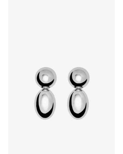 LIE STUDIO Klara Oval Earrings - Black