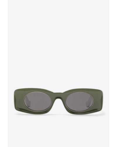 Loewe X Paula Ibiza Rectangular Sunglasses - Gray