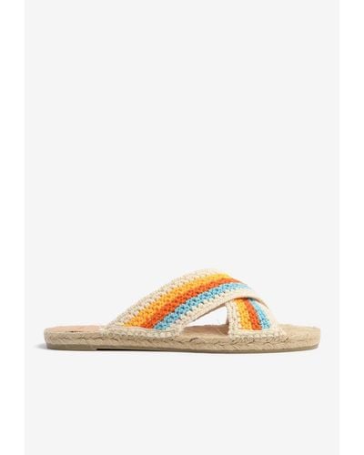 Castañer Paka Crochet Flat Sandals - Multicolour