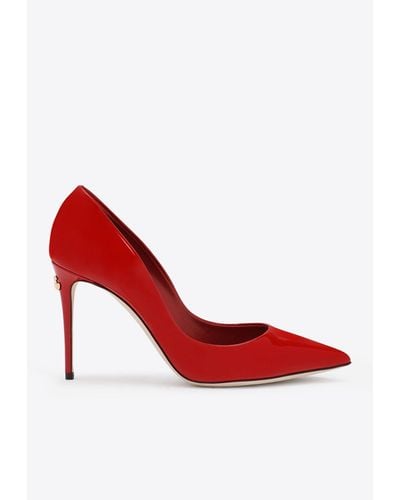 Dolce & Gabbana Patent Leather Court Shoes - Red