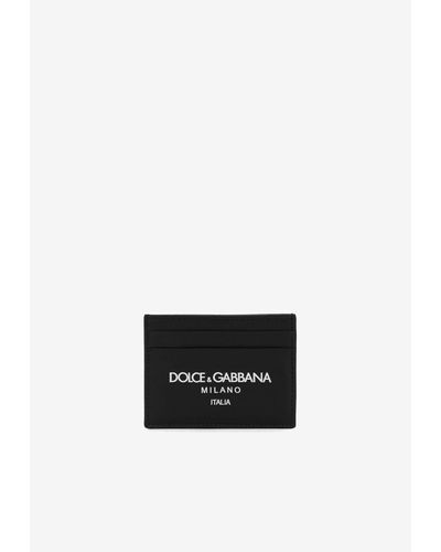 Dolce & Gabbana Logo Calfskin Cardholder - White