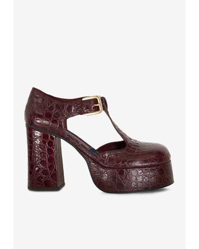 Etro 110 Marry Jane Court Shoes - Brown