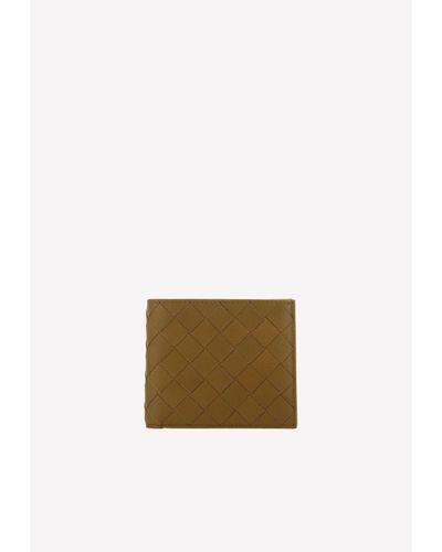 Bottega Veneta Bi-Fold Intrecciato Wallet - Natural