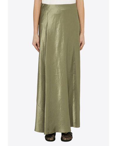 Vince Pleated Maxi Skirt - Green