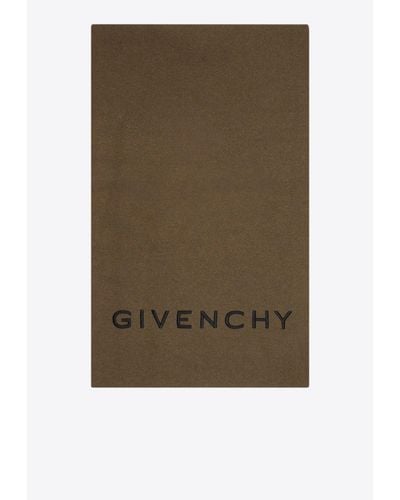 Givenchy Logo-Embroidered Scarf - Green
