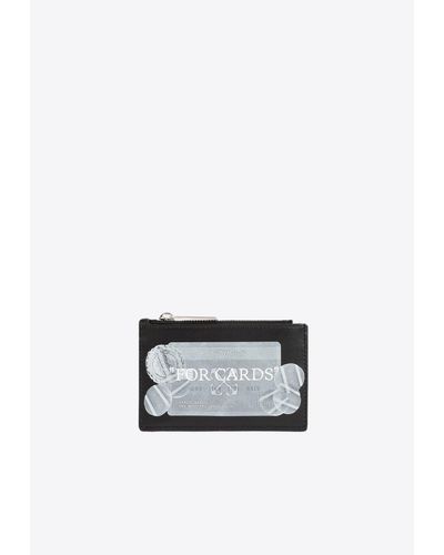 Off-White c/o Virgil Abloh Quote Bookish Zip-Up Cardholder - White