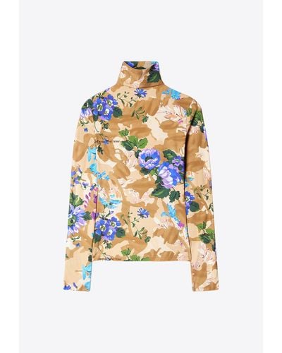 Off-White c/o Virgil Abloh Camouflage Floral Print Top - White