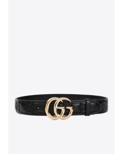 Gucci Marmont Quilted Leather Belt - White