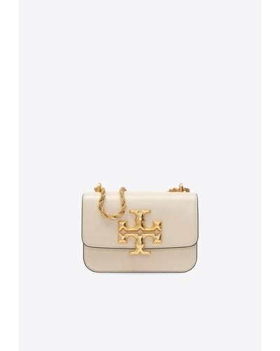 Tory Burch Small Eleanor Calf Leather Shoulder Bag - White