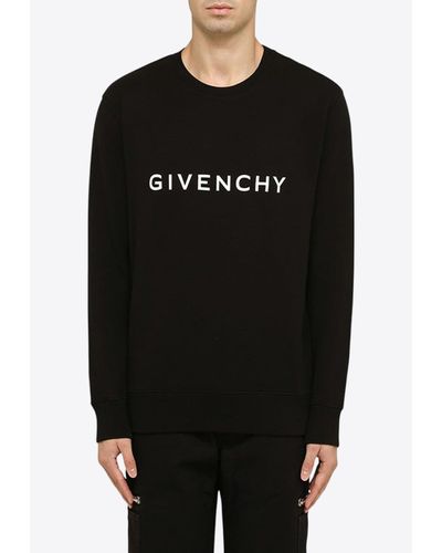 Givenchy Archetype Logo Embroidered Sweatshirt - Black