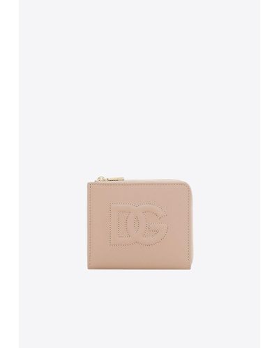 Dolce & Gabbana Dg Logo Zip Cardholder - White