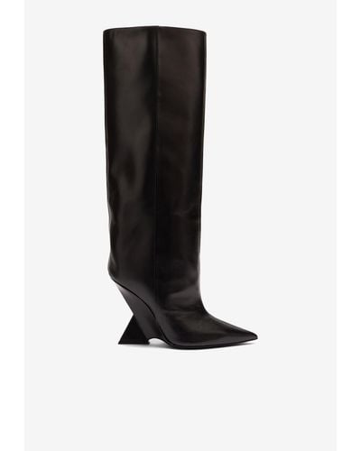 The Attico Cheope 105 Knee-High Boots - Black