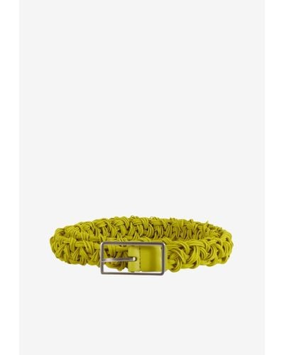 Bottega Veneta Rubber Crochet Belt - Yellow