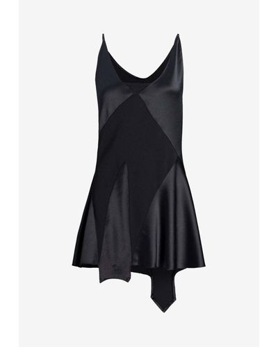 Maison Margiela Convertible Satin Mini Dress - Black