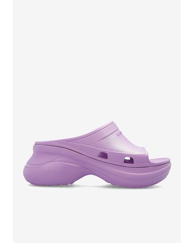 Balenciaga X Crocs Pool Slides - Purple