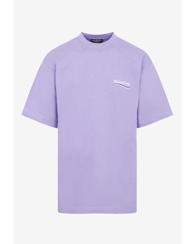 Balenciaga Political Campaign Oversized T-shirt - Purple