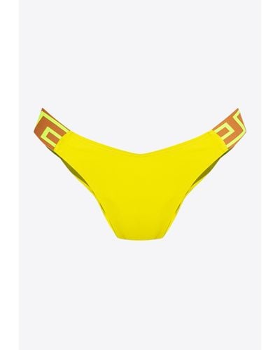 Versace Greca Borders Bikini Bottoms - Yellow