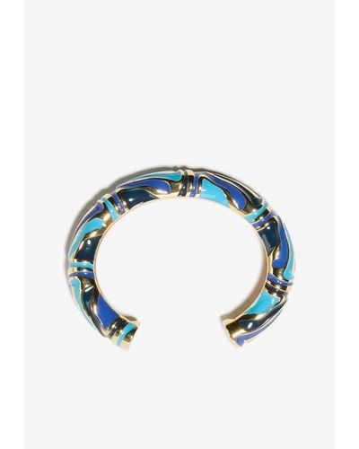Emilio Pucci Marmo Logo-Engraved Bracelet - Blue