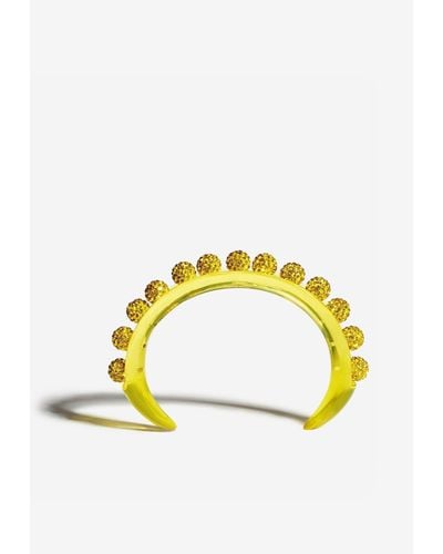 Aquazzura Disco Darling Crystal Embellished Bracelet - Yellow