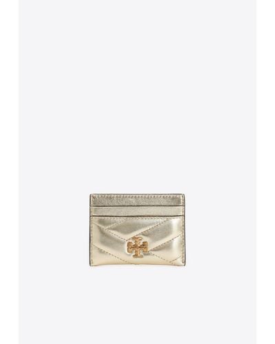 Tory Burch Kira Quilted-Leather Cardholder - White