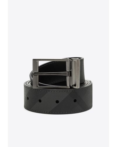 Burberry Reversible Vintage Check Belt - Black