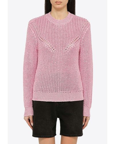 Isabel Marant Knitted Crewneck Sweater - Pink