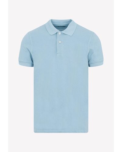 Tom Ford Tennis Piquet Polo T-shirt - Blue