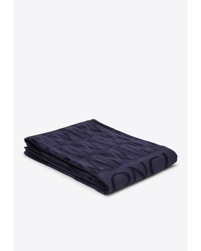 Moncler Monogram Jacquard Beach Towel - Blue