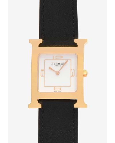 Hermès Medium Heure H 30Mm Watch - Black