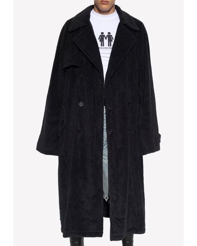 Balenciaga Terry Long Coat - Black