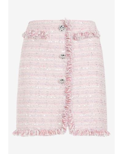 Giambattista Valli Tweed Mini Skirt - Pink