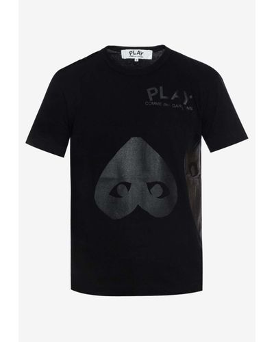 COMME DES GARÇONS PLAY Graphic Print Crewneck T-Shirt - Black