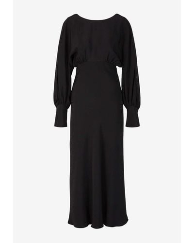 Chloé X Atelier Jolie Silk Maxi Dress - Black