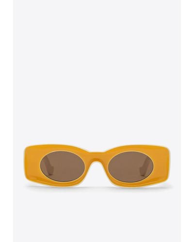 Loewe Paula'S Ibiza Oval-Framed Sunglasses - Orange