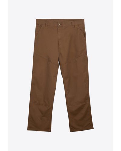 Carhartt Wide-Leg Paneled Pants - Brown
