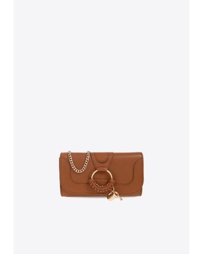 See By Chloé Hana Chain Leather Clutch - White
