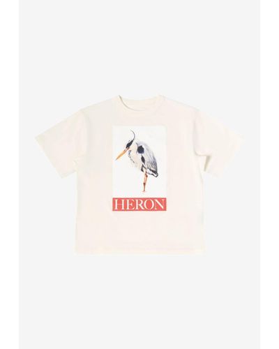 Heron Preston Bird Painted Crewneck T-Shirt - White