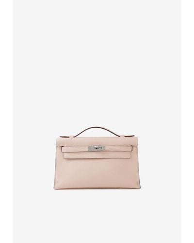Hermès Kelly Pochette Clutch Bag - Natural